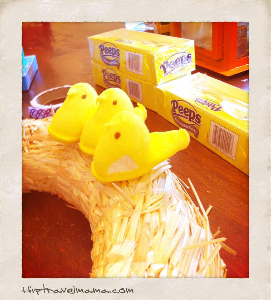 how to make a peep wreath