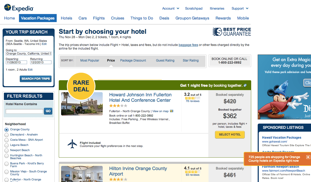 expedia vacation package deals