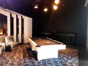Playing pool at the W Bellevue