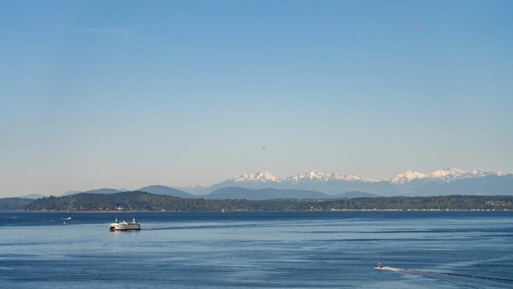 a seattle ferry in puget sound 